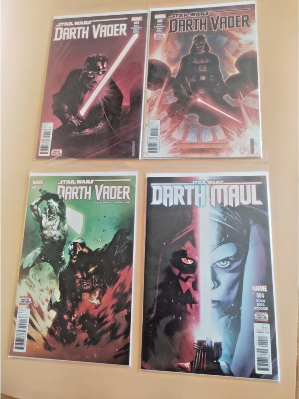 Star Wars Darth Vader #1, 2, 3, & 4 Comics Marvel 1st Print Edition 2017